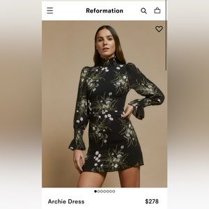 Reformation Long Sleeve Archie Dress